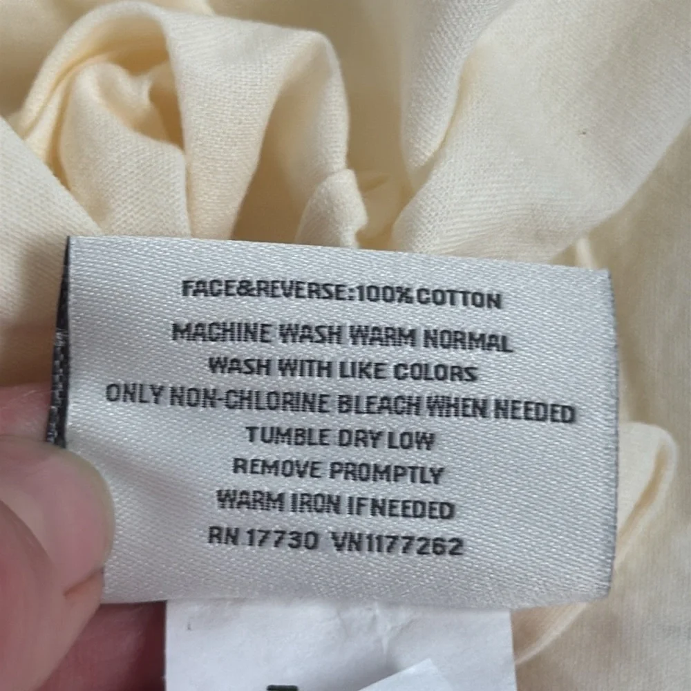 SINGLE Hearth & Hand Full/Queen Cream with black stripes Cotton Pillow Sham